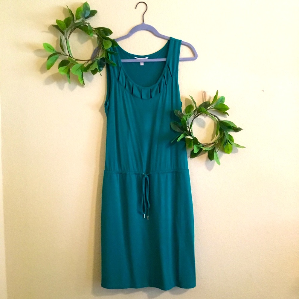 Never worn. KELLY GREEN. Perfect holiday dress. Super cute and cozy. Hip tie.